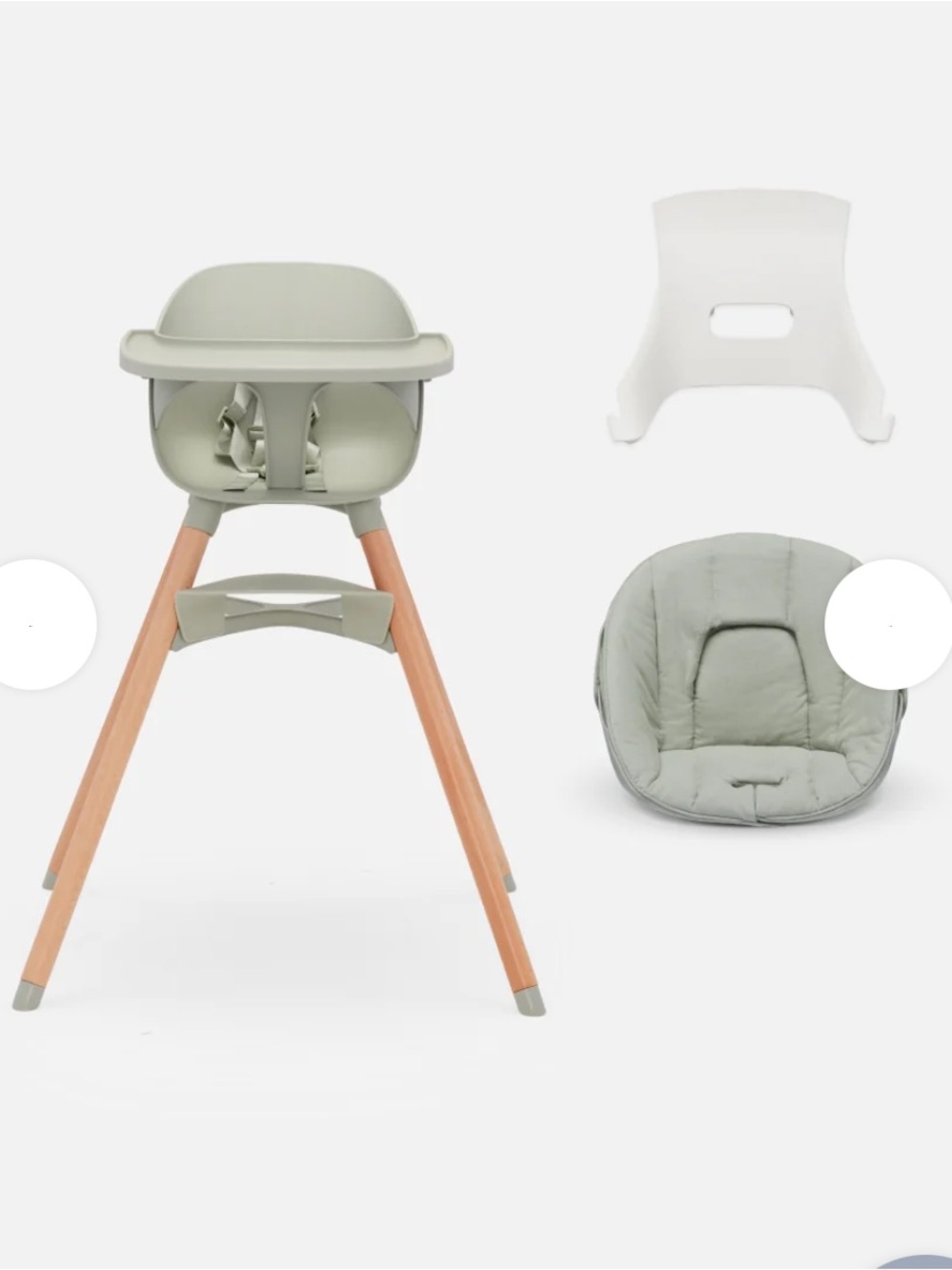 Lalo High Chair + infant kit Sage